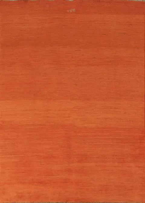 Orange Wool Gabbeh Modern Rug 5x7