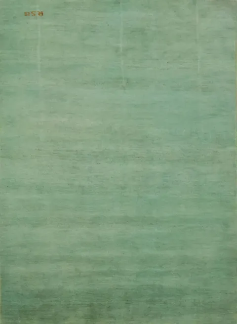 Green Handmade Gabbeh Wool Modern Rug 5x7