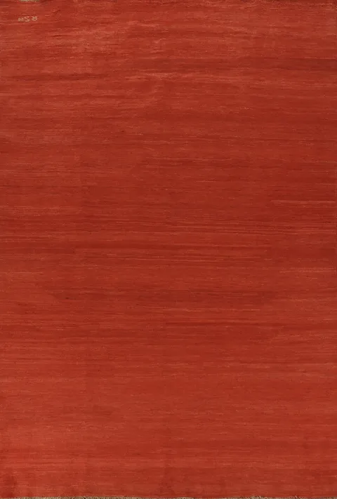 Orange Wool Modern Gabbeh Oriental Area Rug 7x10
