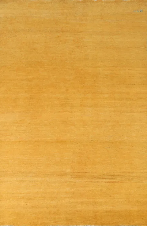 Yellow Wool Modern Gabbeh Oriental Area Rug 5x8