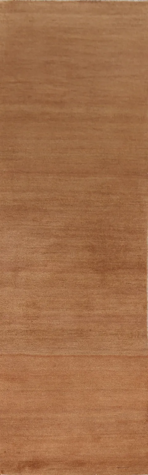 Brown Wool Gabbeh Oriental Runner Rug 3x13