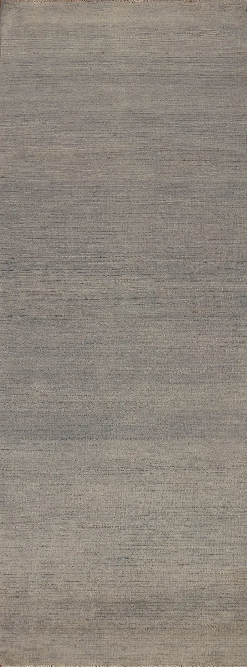 Striped Wool Gabbeh Oriental Runner Rug 3x9