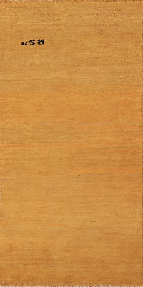 Rust Yellow Wool Modern Gabbeh Oriental Rug 3x6