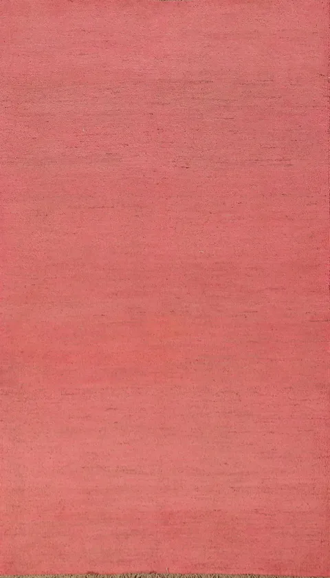 Pink Wool Gabbeh Oriental Runner Rug 3x7