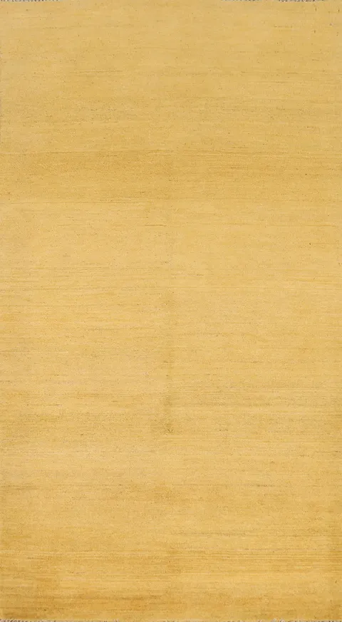 Handmade Yellow Wool Gabbeh Oriental Runner Rug 3x7