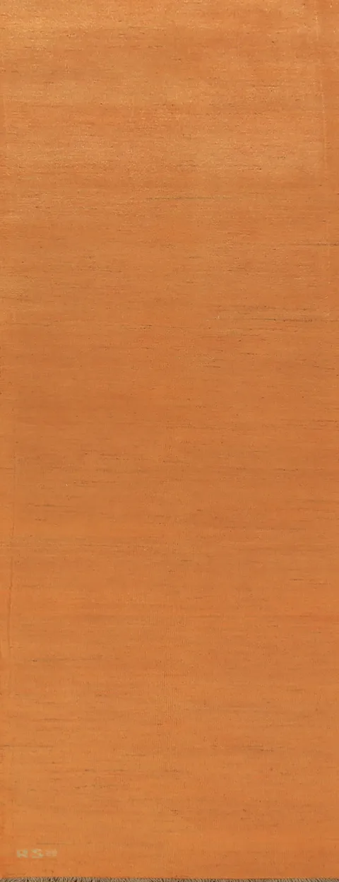 Orange Modern Gabbeh Wool Runner Rug 3x10