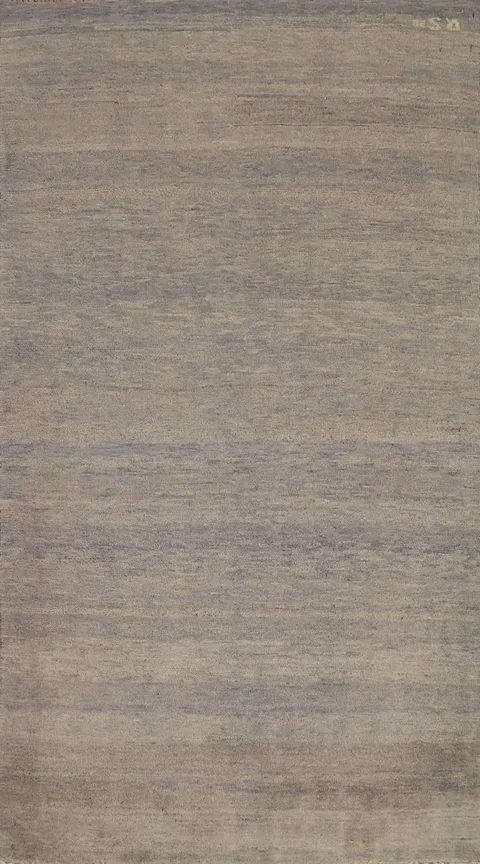 Grey & Beige Striped Gabbeh Oriental Rug 3x6