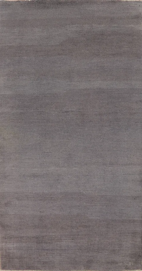 Gray Blue Handmade Gabbeh Oriental Runner Rug 3x7