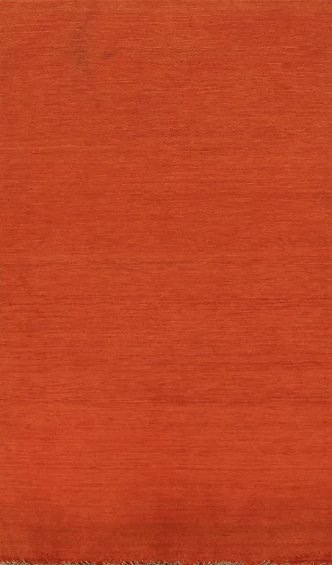 Orange Modern Wool Gabbeh Oriental Rug 3x6