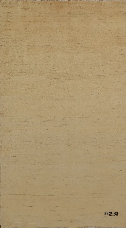 Beige Yellow Wool Gabbeh Oriental Rug 3x6