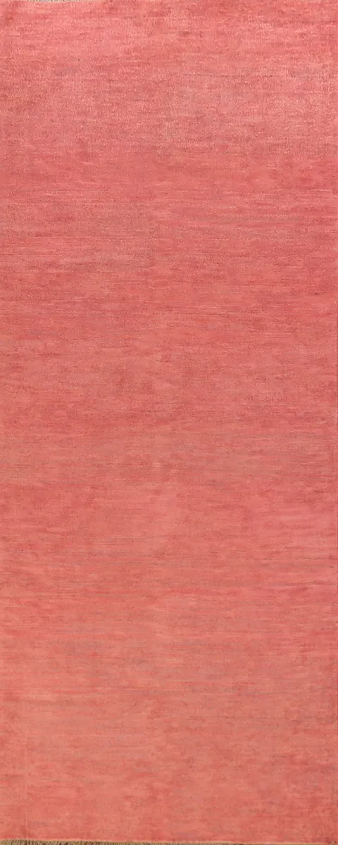 Pink Handmade Gabbeh Wool Runner Rug 3x10