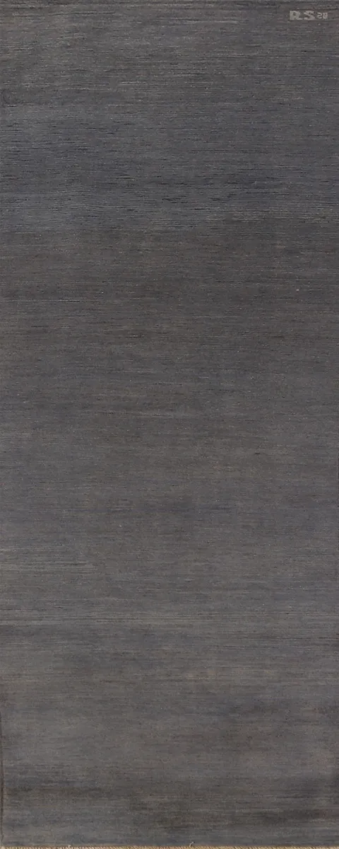 Blue & Gray Modern Gabbeh Wool Runner Rug 3x10