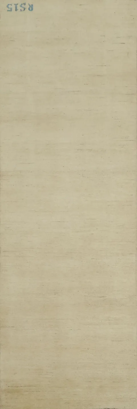 Beige Modern Gabbeh Wool Runner Rug 3x10
