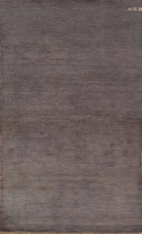 Handmade Wool Gray Gabbeh Oriental Rug 3x6