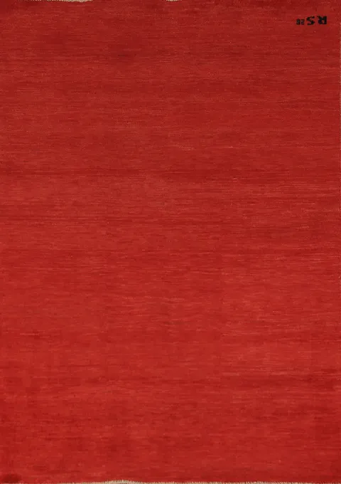 Red Gabbeh Modern Wool Accent Rug 4x6