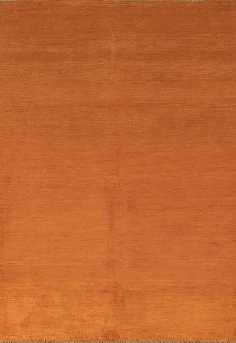 Orange Gabbeh Modern Wool Accent Rug 4x6