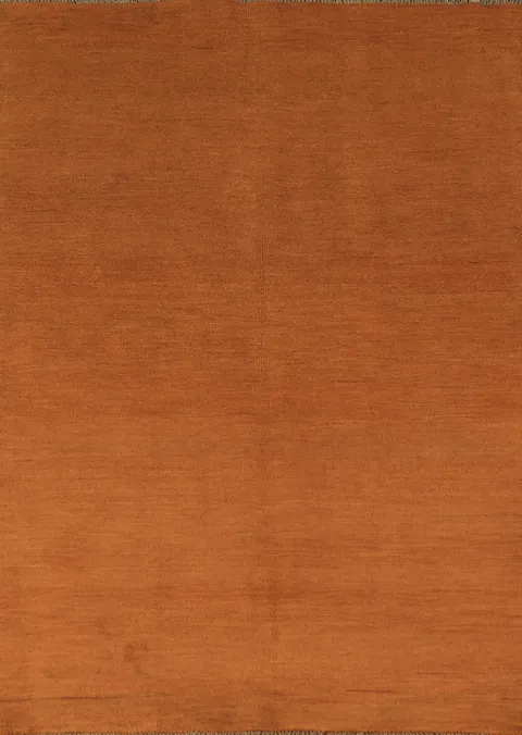 Orange Gabbeh Modern Wool Accent Rug 4x6