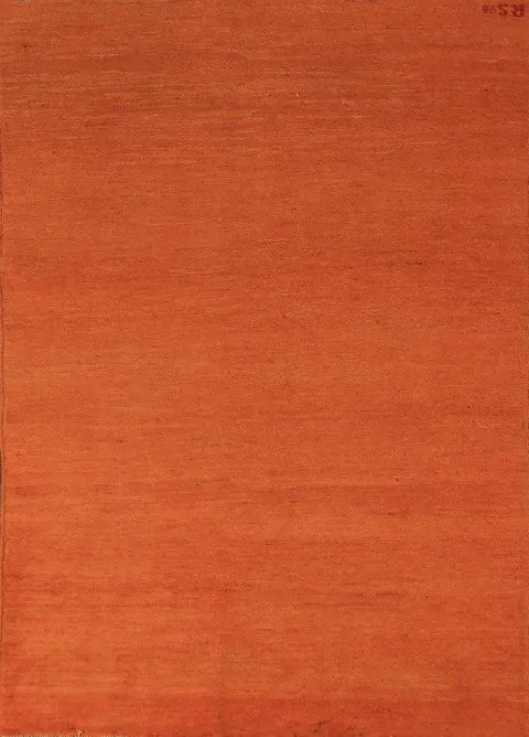 Orange Gabbeh Modern Wool Accent Rug 4x6