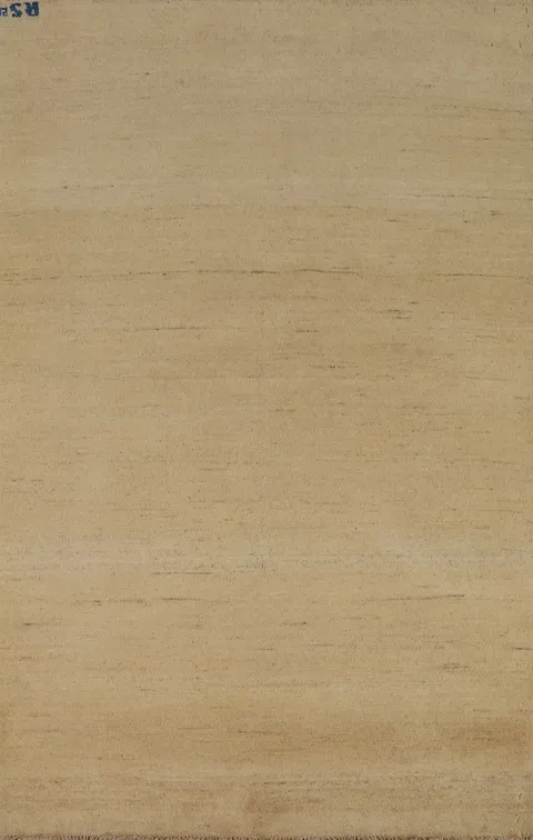 Solid Gabbeh Modern Wool Accent Rug 4x6