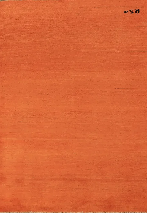Orange Gabbeh Modern Wool Accent Rug 4x6