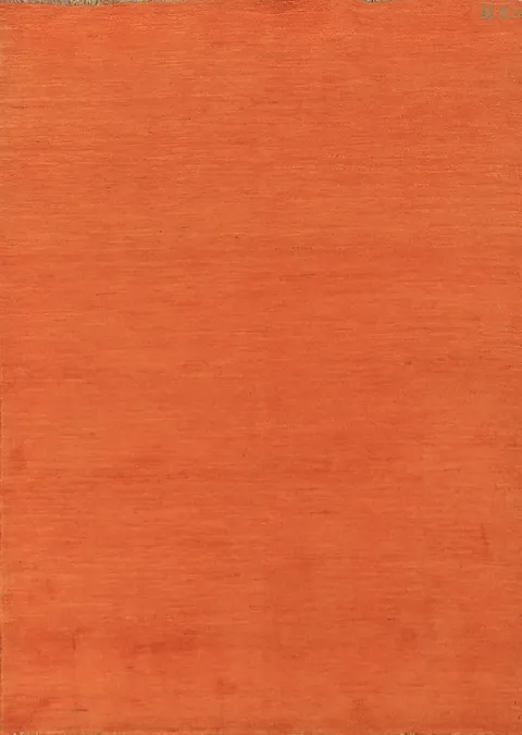 Orange Gabbeh Modern Wool Accent Rug 4x6