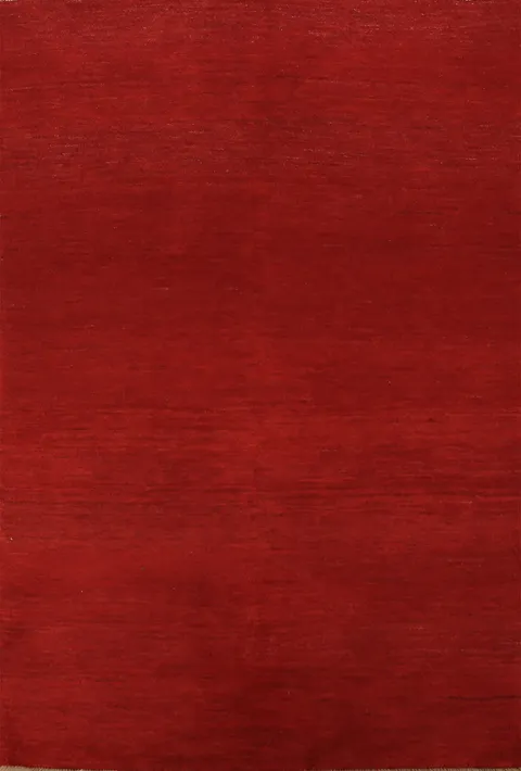 Red Gabbeh Modern Wool Accent Rug 4x6