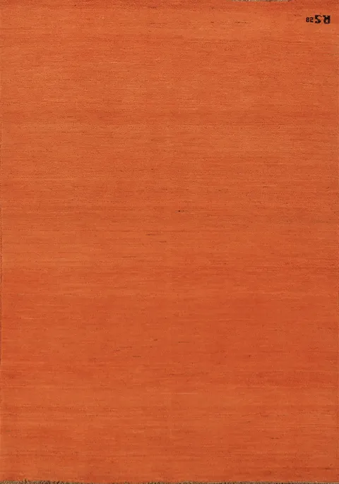 Orange Gabbeh Modern Wool Accent Rug 4x6