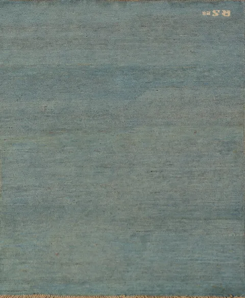 Teal Gabbeh Wool Accent Rug 3x4