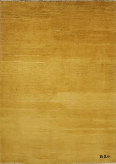 Yellow Gold Modern Gabbeh Oriental Foyer Rug 3x5