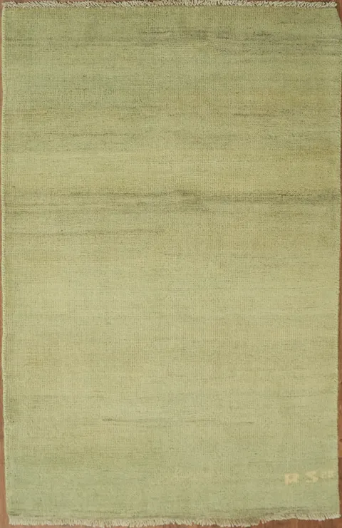 Modern Wool Gabbeh Oriental Accent Rug 3x4