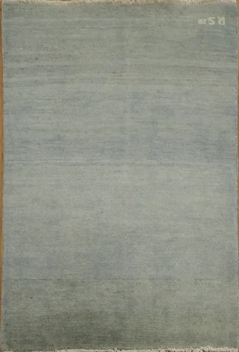 Handmade Gray Gabbeh Modern Wool Foyer Rug 3x4