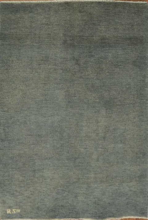 Gray Modern Wool Gabbeh Oriental Rug 3x5