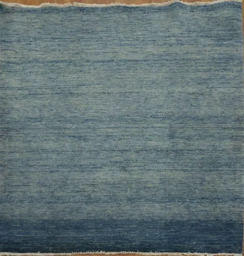Blue Square Gabbeh Oriental Rug 4x4