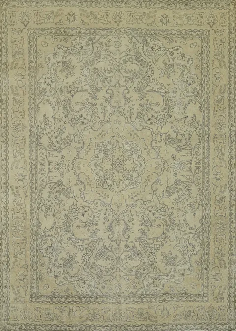 Floral Wool Tabriz Persian Area Rug 10x12
