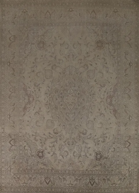 Vintage Wool Tabriz Persian Area Rug 10x13