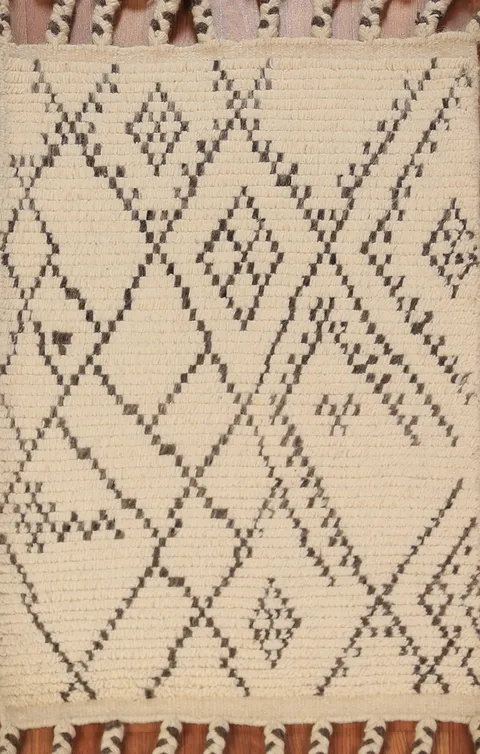 Earth Tone Wool Moroccan Indian Rug 2x3