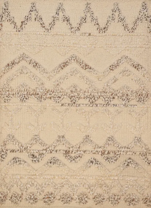 Chevron Style Wool Moroccan Indian Rug 2x3