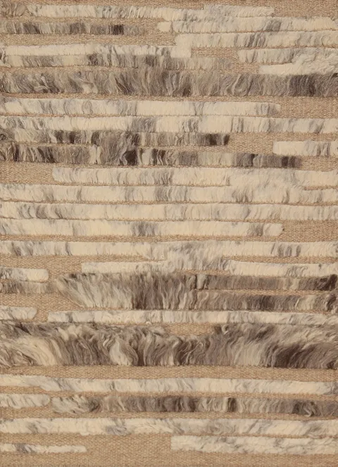 Striped Wool Abstract Moroccan Indian Rug 2x3