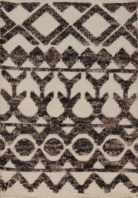 Geometric Wool Moroccan Indian Rug 2x3