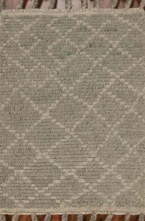Trellis Wool Striped Moroccan Indian Rug 2x3