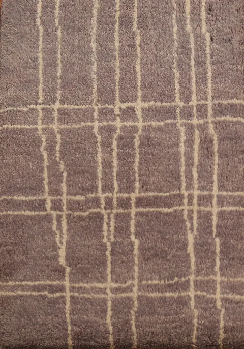 Brown Wool Moroccan Indian Rug 2x3