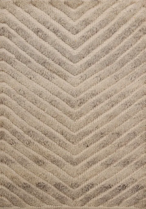 Chevron Style Wool Moroccan Oriental Accent Rug 2x3