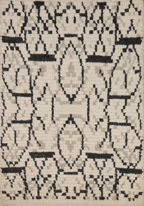 Geometric Moroccan Oriental Accent Rug 2x3