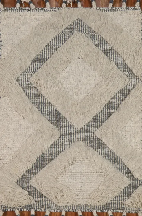 Geometric Wool Moroccan Oriental Accent Rug 2x3