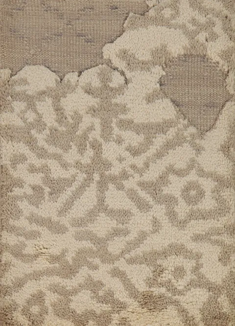 Abstract Wool Moroccan Oriental Accent Rug 2x3