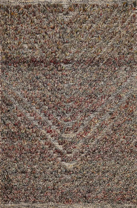 Chevron Style Wool Moroccan Oriental Accent Rug 2x3