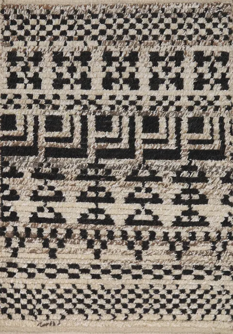 Geometric Wool Moroccan Indian Accent Rug 2x3