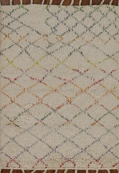 Trellis Wool Moroccan Oriental Accent Rug 2x3