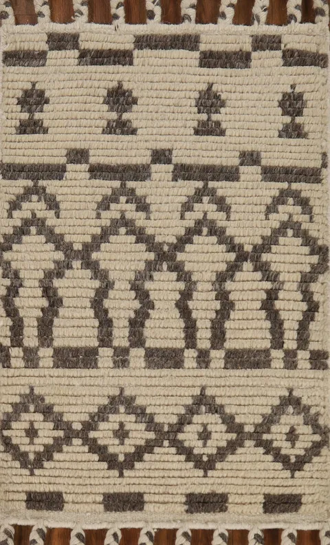 Striped Wool Moroccan Indian Accent Rug 2x3