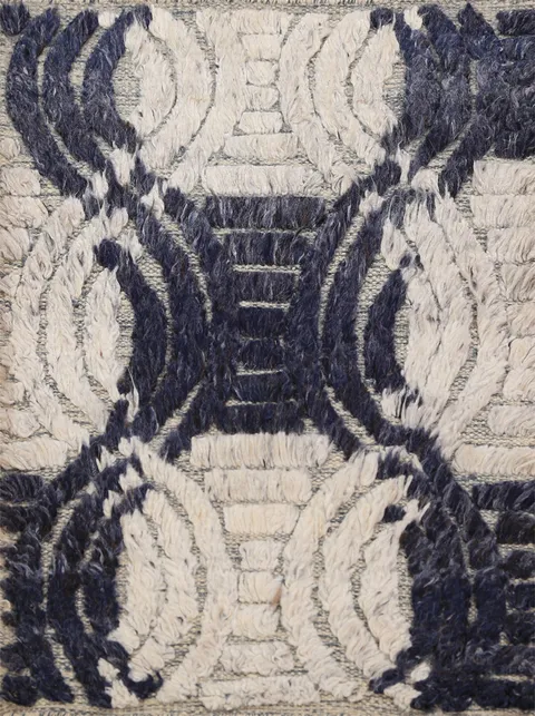 Contemporary Wool Moroccan Oriental Accent Rug 2x3